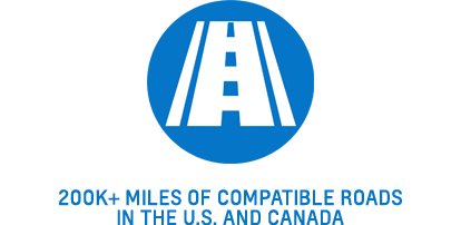 200k miles of compatible roads