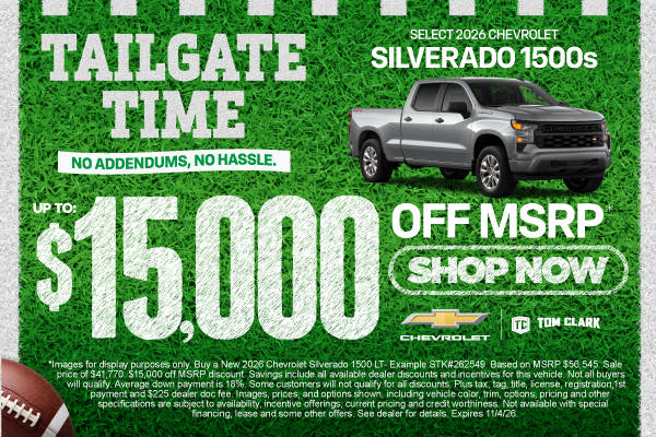 "SELECT 2026 CHEVROLET SILVERADO 1500s NO ADDENDUMS, NO HASS